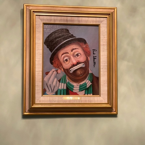 Set of 3 Red Skelton print on canvas with frame-signed  with frames - Picture 10 of 16